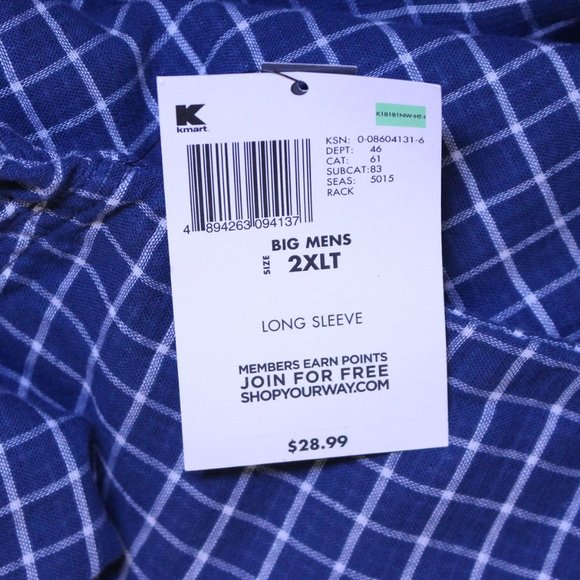 Northwest Territory Blue Checkered Shirt 2XLT - Picture 9 of 10